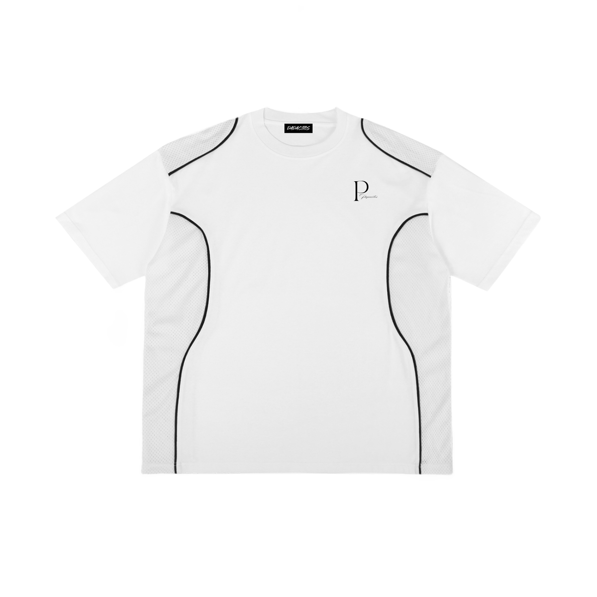 Papacitos Piped White Panel T-Shirt 001P