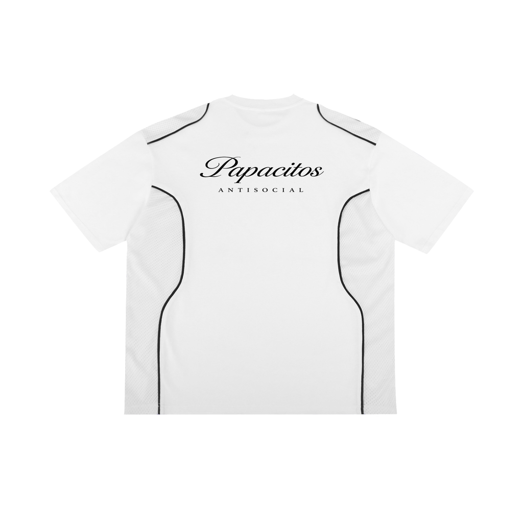 Papacitos Piped White Panel T-Shirt 001P