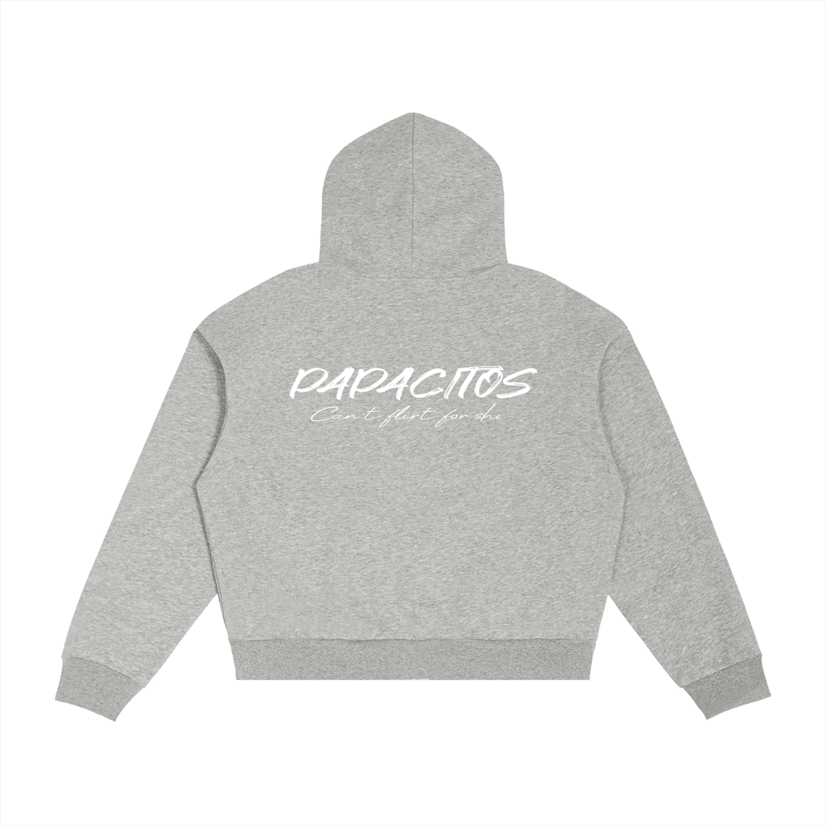 Papacitos Grey Plaid Boxy Zip Hoodie 002P