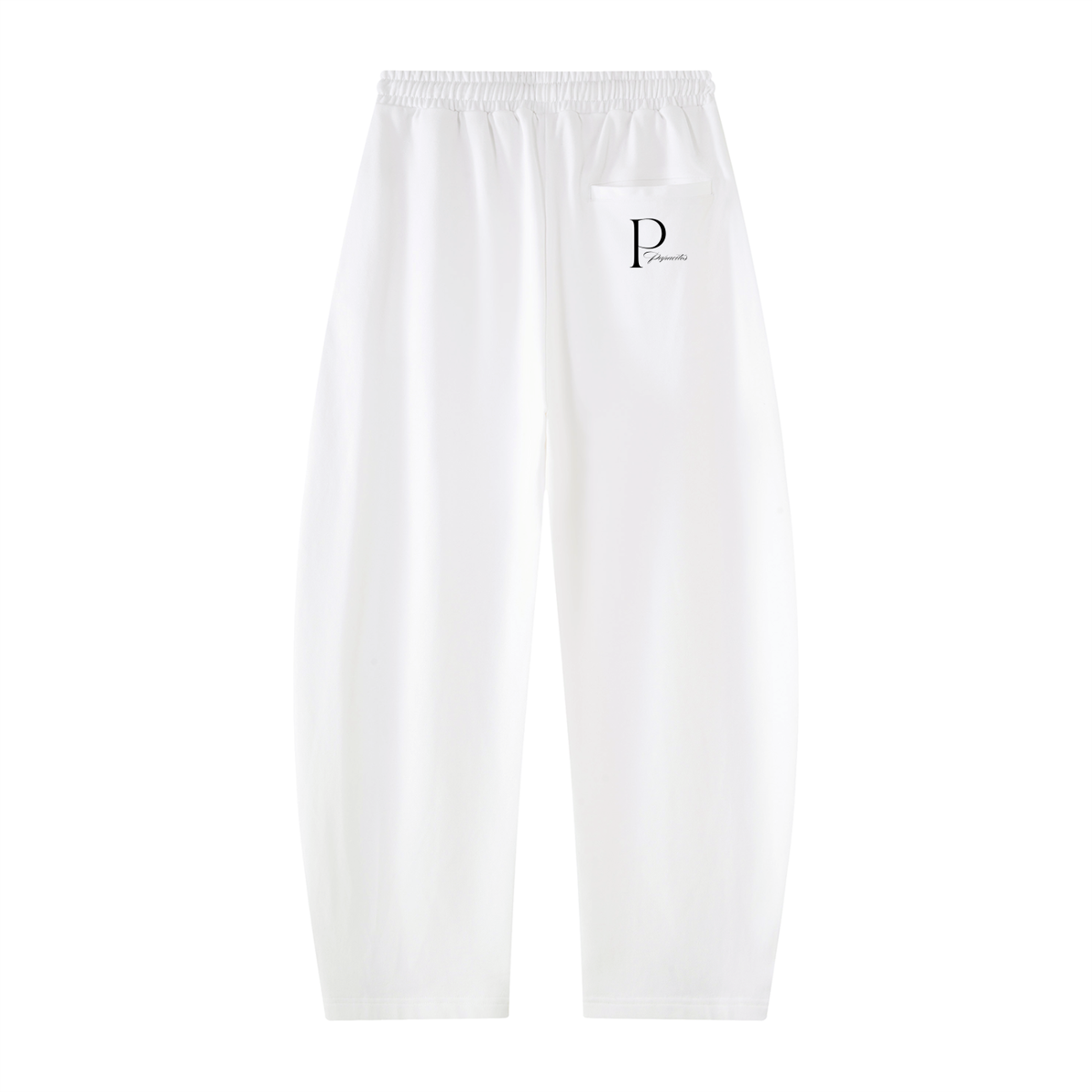 Papacitos White Barrel Leg Sweatpants 001P