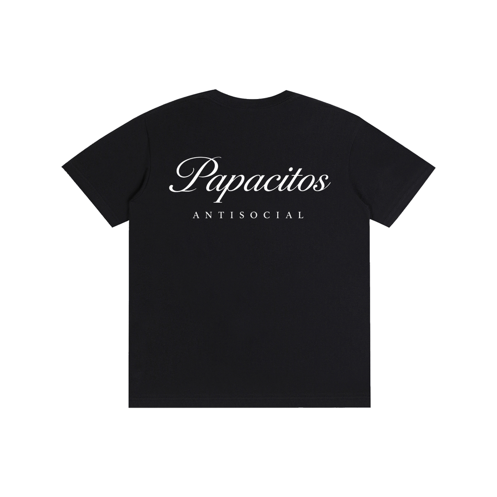 Papacitos Black Pure Cotton T-Shirt 001P