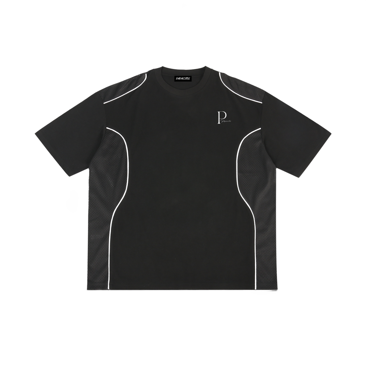 Papacitos Piped Black Panel T-Shirt 001P