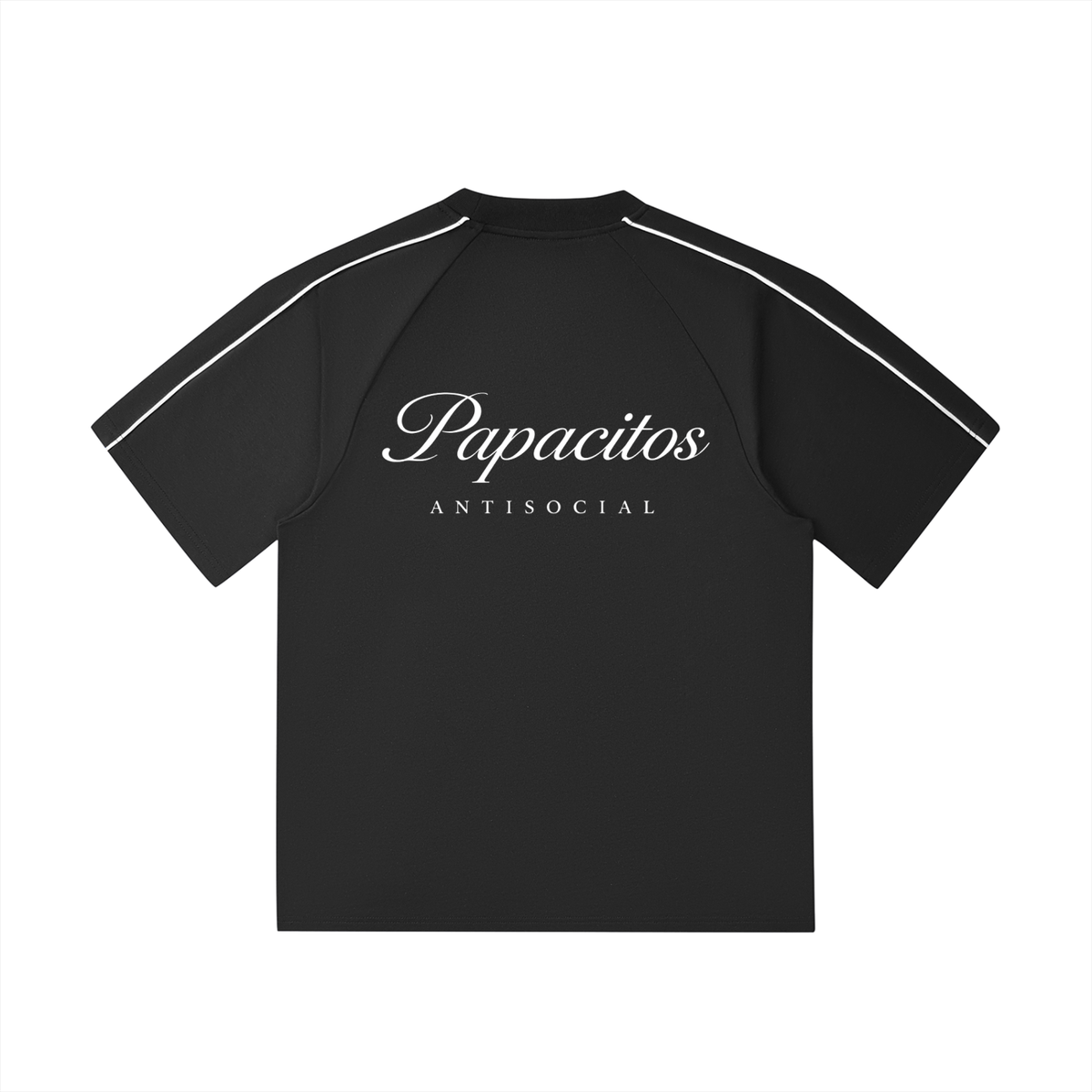 Papacitos Raglan Black T-Shirt 001P