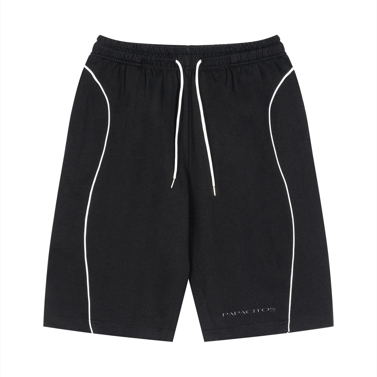Papacitos Black Piping Drawstring Shorts 001P