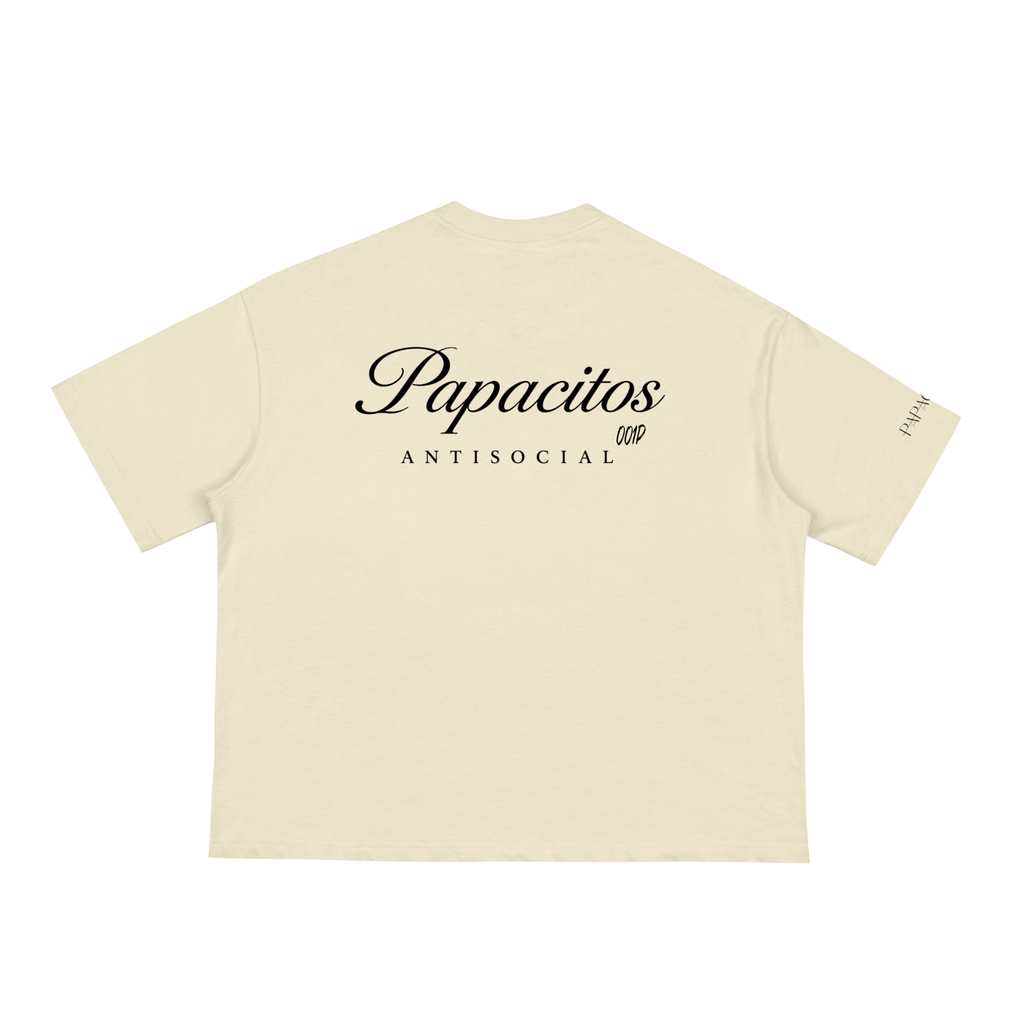 Papacitos Classic Loose Beige Boxy Tee 001P