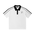Papacitos White Contrast Collar Polo 002P