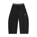 Papacitos Black Plaid Waistband Barrel Sweatpants 002P