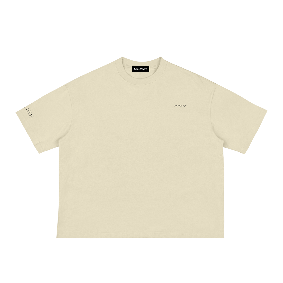 Papacitos Classic Loose Beige Boxy Tee 001P