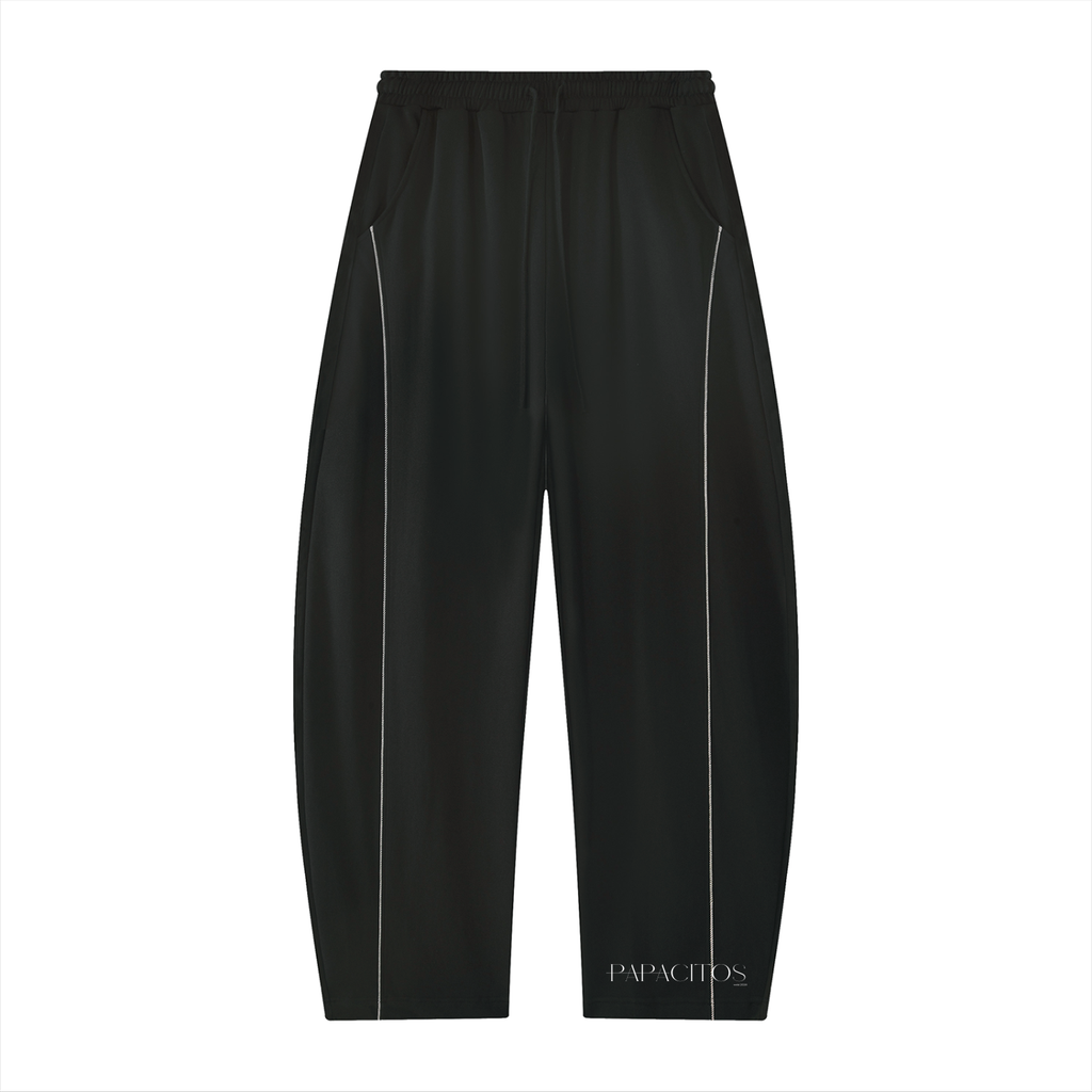 Papacitos Black Barrel Leg Sweatpants 001P