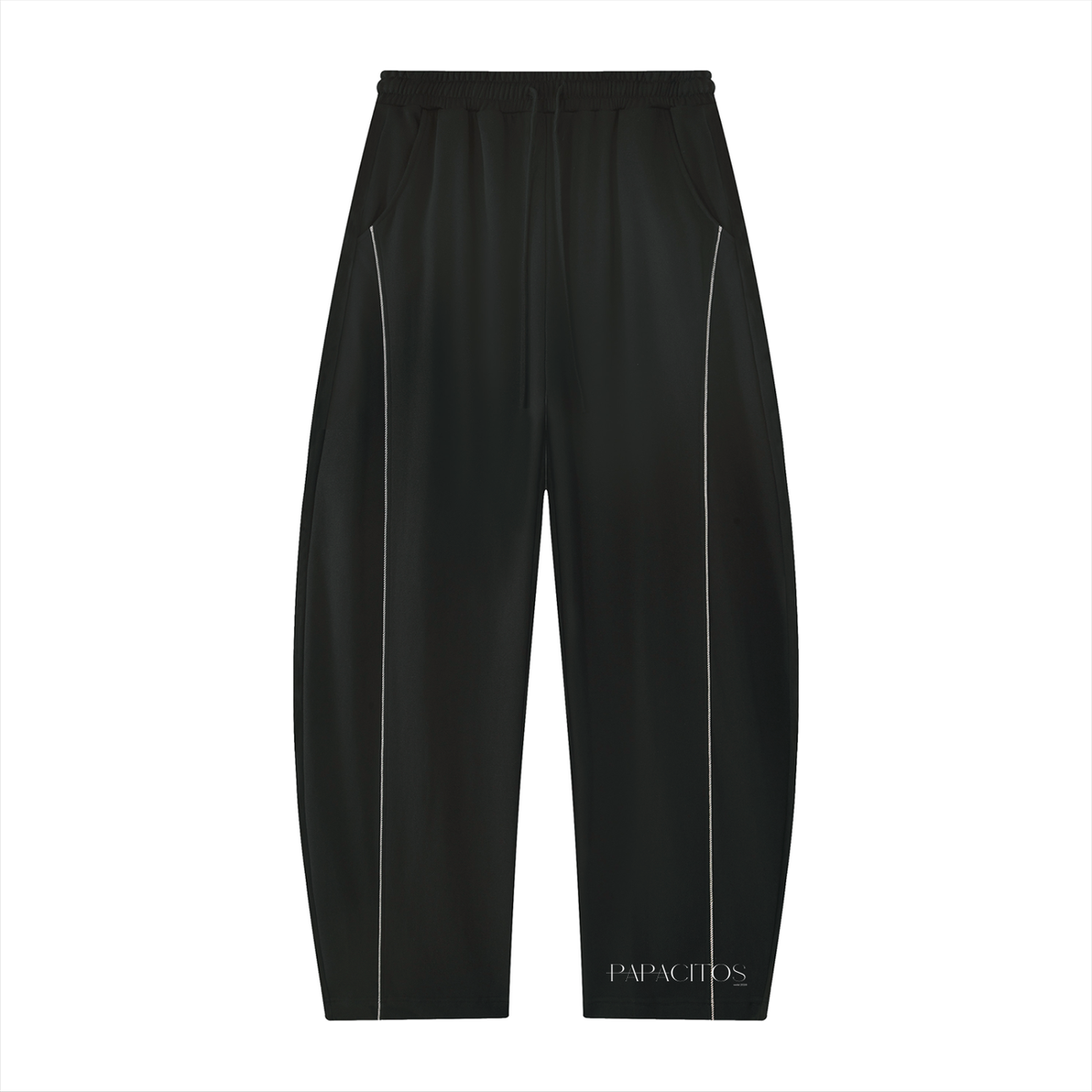 Papacitos Black Barrel Leg Sweatpants 001P