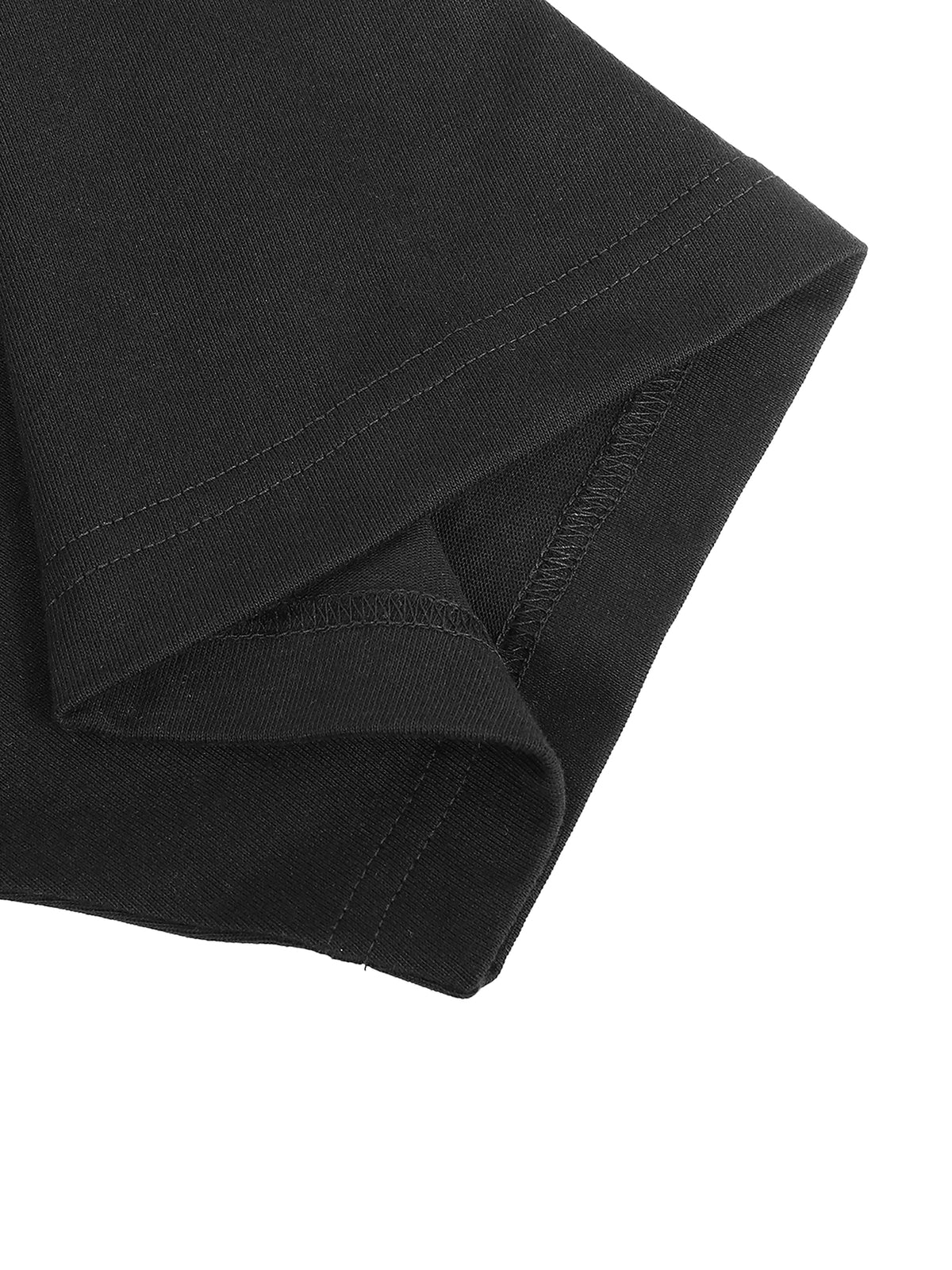Papacitos Piped Black Panel T-Shirt 001P