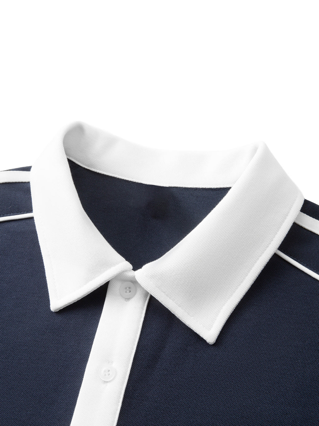 Papacitos Navy Contrast Collar Polo 002P