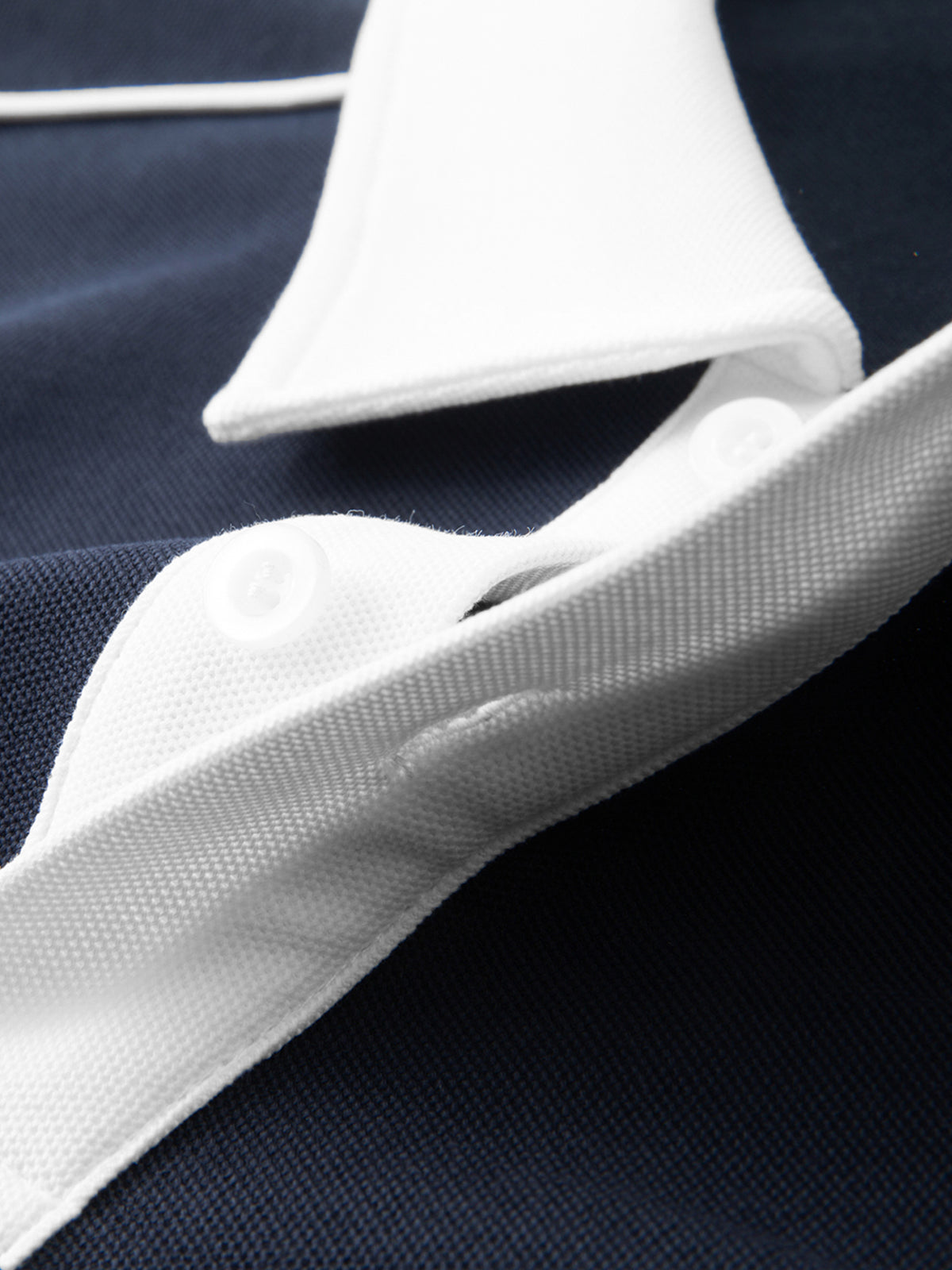Papacitos Navy Contrast Collar Polo 002P