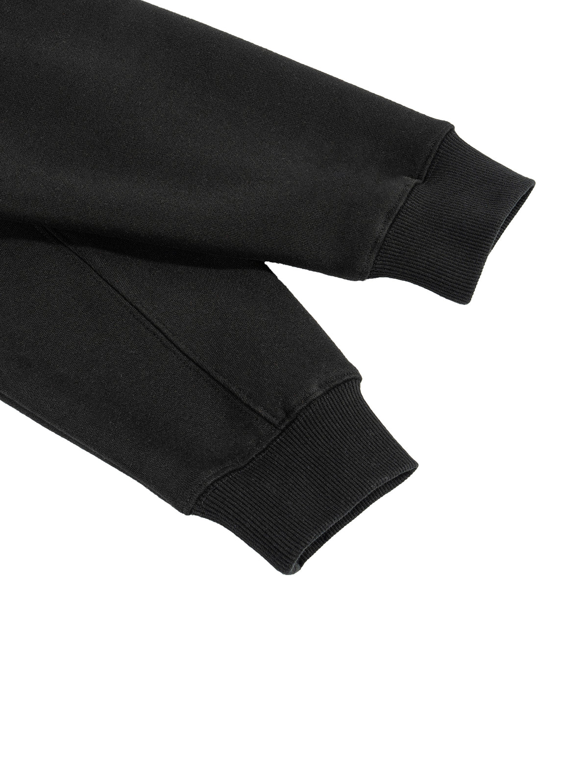 Papacitos Black Fleece Zip-Up Boxy Hoodie 001P